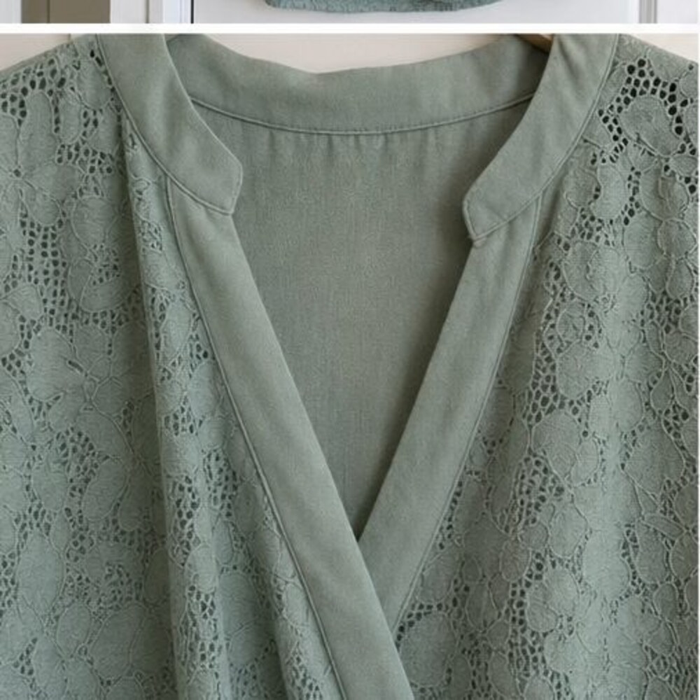 Sage Ruffle Blouse - Picture 4 of 6